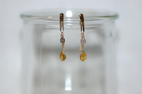 Fancy Diamond Mix Cut Drop Earrings