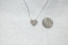Load image into Gallery viewer, Diamond Heart Silver Necklace