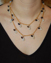 Load image into Gallery viewer, Three Stone Never-ending Fringe Necklace