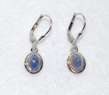 Load image into Gallery viewer, Tanzanite Cabochon Dangle Earrings