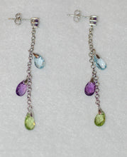 Load image into Gallery viewer, Trinity Briolette Hanging Earrings