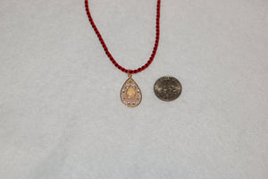 Opal Gold Filigree Necklace