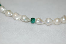 Load image into Gallery viewer, Baroque Pearl and Emerald Necklace