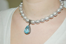 Load image into Gallery viewer, Aqua Tear Drop Necklace
