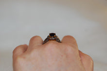 Load image into Gallery viewer, Sapphire and Diamond Antique Style Ring