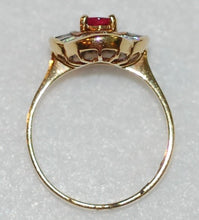 Load image into Gallery viewer, Ruby and Diamond Baguette Ring