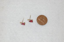 Load image into Gallery viewer, Ruby Teardrop Stud Earrings