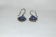 Load image into Gallery viewer, Tanzanite Cabochon Antique Style Drop Earrings