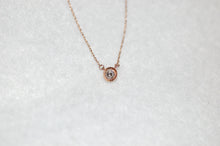 Load image into Gallery viewer, Rosette Diamond Solitaire Necklace