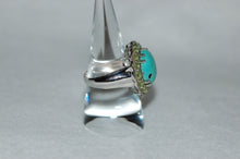 Load image into Gallery viewer, Beauty Mark Turquoise and Peridot Cocktail Ring