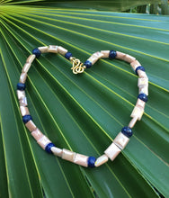 Load image into Gallery viewer, Sapphire and Mystic Moonstone Geometric Necklace