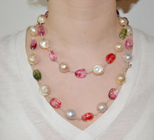 Load image into Gallery viewer, Pearl and Quartz Bubble Gum Necklace