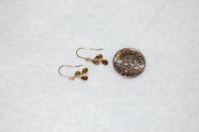 Load image into Gallery viewer, Fancy Color Diamonds Freeform Three Tear Drop Hanging Gold Earrings