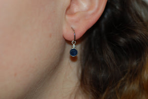 Sapphire and Diamond Dangle Earrings