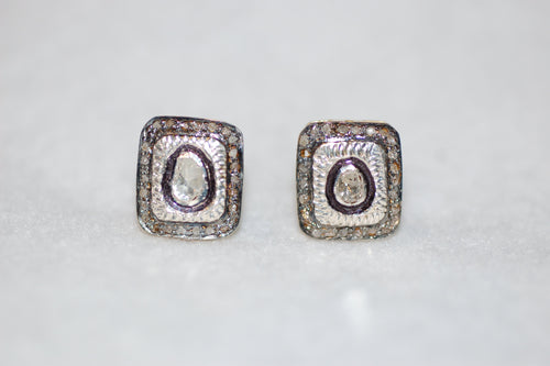 Diamond Cobblestone Earrings