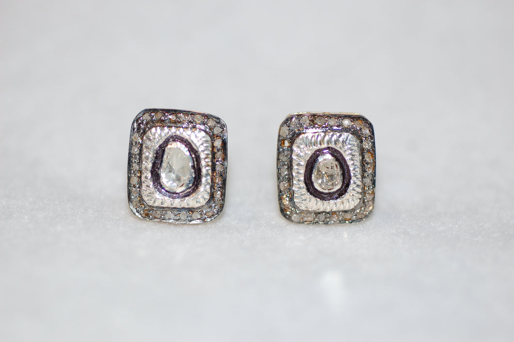Diamond Cobblestone Earrings