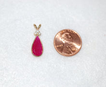 Load image into Gallery viewer, Ruby and Diamond Teardrop Pendant