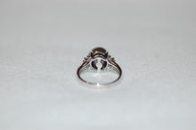 Load image into Gallery viewer, Tahitian and Diamond Fan Platinum Ring