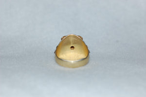 Antique Style Diamond Silver Signet Ring