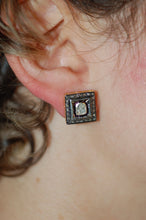 Load image into Gallery viewer, Geometric Diamond Stud Earrings