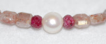 Load image into Gallery viewer, Red and White Geometric Necklace