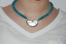 Load image into Gallery viewer, Mother of Pearl Crescent Moon Necklace