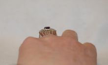 Load image into Gallery viewer, Amethyst and Rose Cut Diamonds Flower Ring