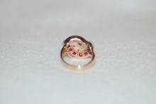 Load image into Gallery viewer, Art Deco Ruby and Diamond Fan Ring