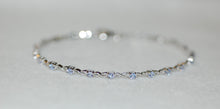 Load image into Gallery viewer, Tanzanite Infinity Silver Bracelet