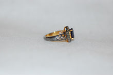 Load image into Gallery viewer, Sapphire and Diamond Antique Style Ring