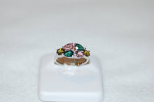 Load image into Gallery viewer, Six Teardrop Tourmaline Ring