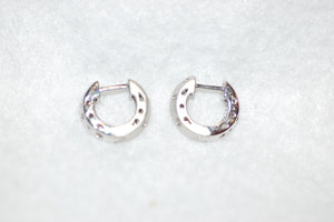 Diamonds and Hearts Gold Hugie Earrings