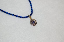 Load image into Gallery viewer, Antique Style Sapphire and  Diamond Pendant