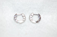 Load image into Gallery viewer, Diamonds and Hearts Gold Hugie Earrings