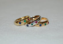 Load image into Gallery viewer, Tri Color Cabochon Ring