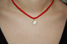 Load image into Gallery viewer, Sapphire and Diamond Heart Starburst Pendant