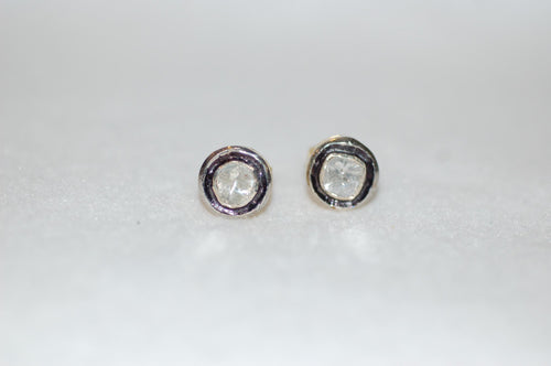 Antique Style Diamond Stud Earrings