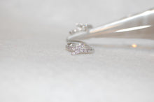 Load image into Gallery viewer, Diamond Curved X Huggie Hoop Earrings