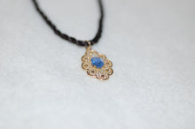 Load image into Gallery viewer, Sapphire Filigree Pendant