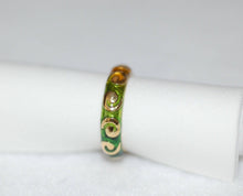 Load image into Gallery viewer, Hidalgo Rainbow Swirl Enamel Band in 18K Yellow Gold