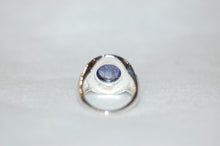 Load image into Gallery viewer, Tanzanite Cabochon Zodiac Ring