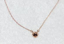 Load image into Gallery viewer, Rosette Diamond Solitaire Necklace