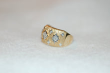 Load image into Gallery viewer, Textured Diamond Band Ring