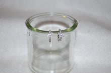 Load image into Gallery viewer, Diamond Curved X Huggie Hoop Earrings