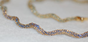 Gold Mesh Wave Necklace