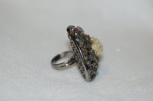 Load image into Gallery viewer, Opal and Tourmaline Scalloped Ring