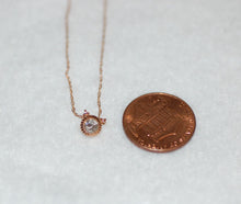 Load image into Gallery viewer, Rosette Diamond Solitaire Necklace