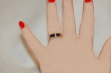 Load image into Gallery viewer, Art Deco Sapphire Line Band