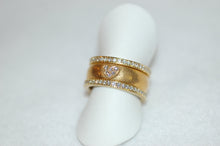 Load image into Gallery viewer, Hidalgo Half Diamond Half Rope Guard Ring