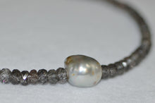 Load image into Gallery viewer, Baroque Tahitian Pearl and Rutilated Quartz Choaker